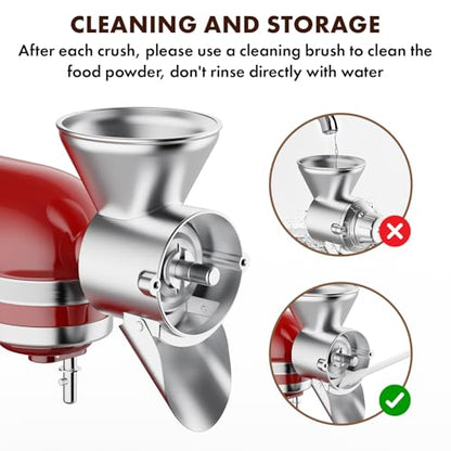 InnoMoon Metal Grain Mill Attachment for KitchenAid Stand Mixer