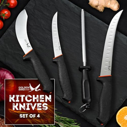 Golden Bird Butcher Knife Set for Meat Cutting, Gifts for Men Women - size: 10.01 inches