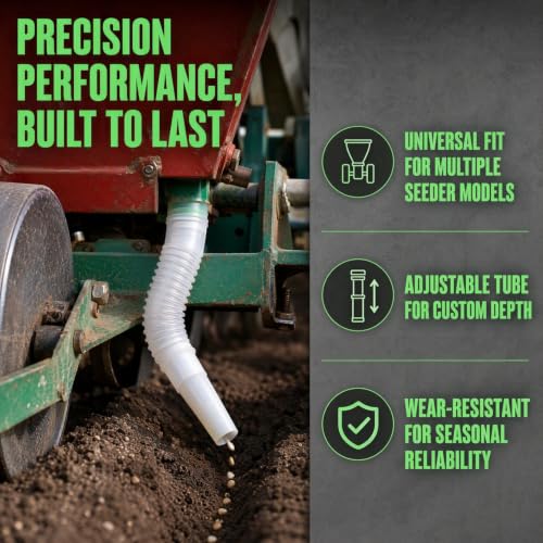 Toyvian Adjustable Seed Distribution Tube for Corn Planters Durable Agricultural Seeder Tube Replacement Accessory for Garden and Farm Equipment 12.59X8.66X1.96In