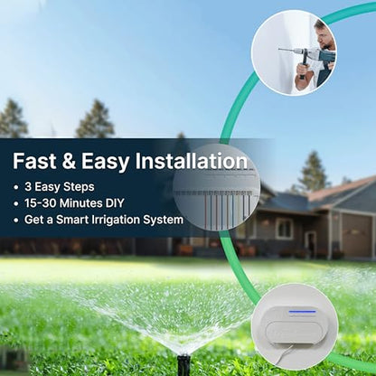 Indoor Smart Sprinkler Controller-ImoLaza Mini 8-Zone WiFi Auto Irrigation - color: White-8Z