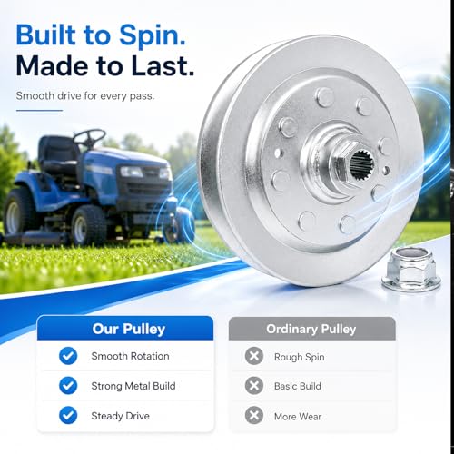 UP2WIN AM124055 Sheave Pulley Comaptible with John Dee re Mowers, Transmission Idler Pulley Compatible with John Dee re GT225 GT235 GT235E GT245 GX255 Lawn Tractors - size: AM124055-1pc