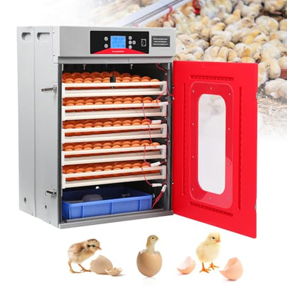 400-Egg Commercial Cabinet Incubator, Digital Poultry Hatcher