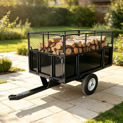 1000LBS Heavy Duty Utility Dump Trailer, 25 Cu.Ft ATV Trailer Dump Cart