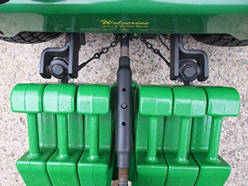 Category 0, 3 Point Hitch Receiver Drawbar with Suitcase Weight Bracket Kit - Green - color: Green
