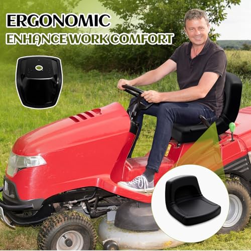 Woanger Lawn Mower Garden Tractor Seat Black for Lawn Mowers Garden Tractors Turf Equipment Forklifts Skid Steer Loaders