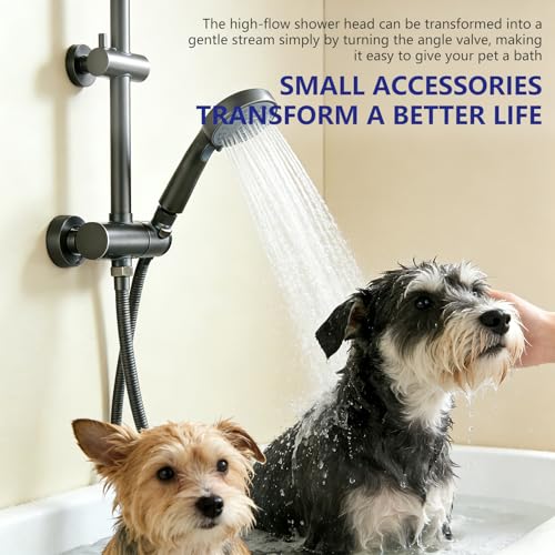 Grey Shower Head Shut Off Valve G1/2 IPS Brass Flow Restrictor - color: Gray