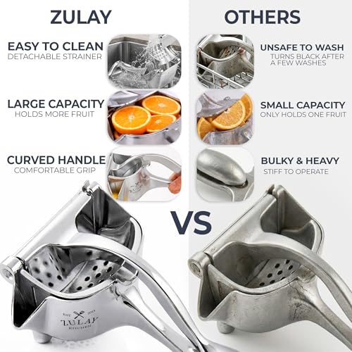 Zulay Kitchen Manual Fruit Juicer - color: Silver