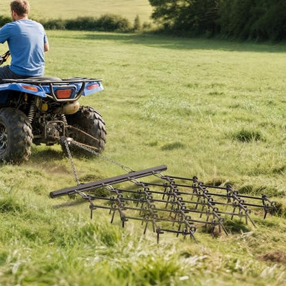 YINTATECH 4' x 4' Heavy Duty Chain Drag Harrow for ATV/UTV/Tractor - size: 4 x 4 Ft
