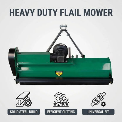 Chery Industrial 42" PTO Powered 3‑Point Flail Mower 20‑25HP Cat 1 Tractor - size: 42''