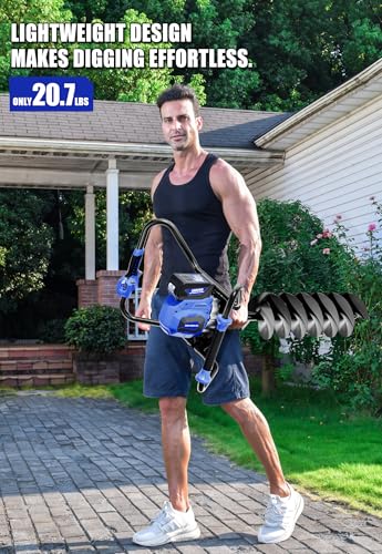 Wild Badger Power 40V Cordless Electric Earth Auger Post Hole Digger Kit