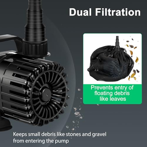 1800 GPH Pond Pump, 100W for Fish Ponds, Fountains & Waterfalls - size: 100W