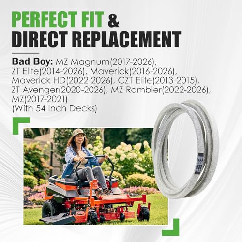 041-1560-00 Mower Deck Belt Fit for Bad Boy with 54 Inch Deck - size: 0.63" x 155.6"