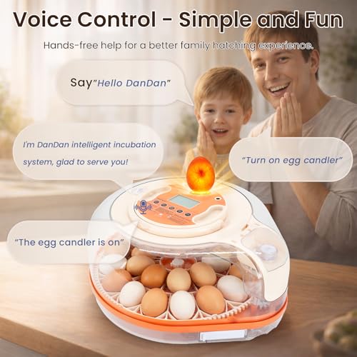 Smart Egg Incubator with Voice Control, 26 Chicken Eggs