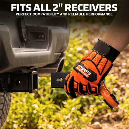 AUTOBOTS Shackle Hitch Receiver 2", Heavy Duty Recovery Hitch Orange - color: ORANGE-BLACK