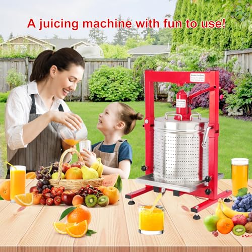 7.93 Gallon / 30L Hydraulic Fruit Cider Press and 550W Apple Grinder Combo