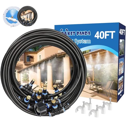 Misters for Outside Patio,Outdoor Water Misting Cooling System,40FT|12M. - size: 40FT