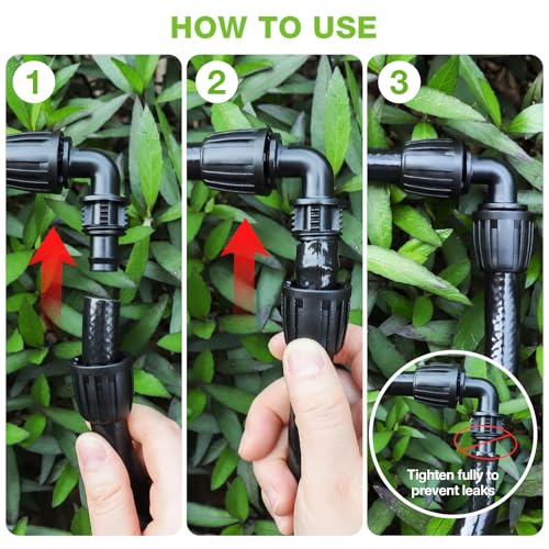 Bonviee 6-Pack 1/2-Inch Barbed Lock Irrigation Elbows - size: 1/2" Barbed Elbow-6 PCS