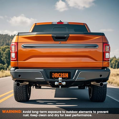 ORCISH 360° Swivel Tri-Ball Trailer Hitch Mount Hook & Lock for 2" Receiver - color: 2"-Rotatable-Chrome