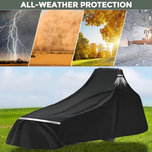 600D Waterproof Tractors Cover Replace for John Deere 1,2,3 Series/Kubota - size: With Backhoe