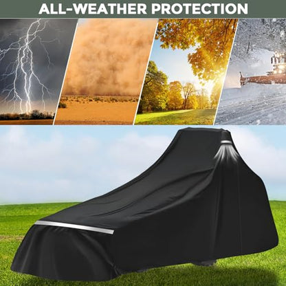 600D Waterproof Tractors Cover Replace for John Deere 1,2,3 Series/Kubota - size: With Backhoe