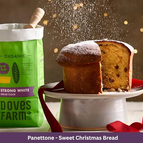 Doves Farm Organic Strong White Bread Flour 3.3 lb / 1.5 kg (Pack of 2) - High Protein British Baking Flour for Bread, Rolls and Sourdoughs | Kosher Certified & Vegan Friendly | Authentic UK Import - size: 52.91 Ounce (Pack of 2)