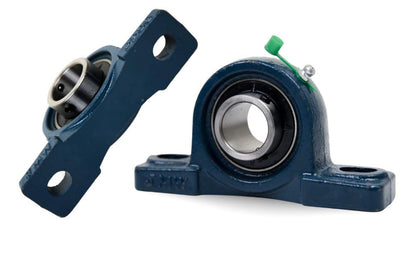 Jeremywell UCP201-8 Pillow Block Bearing (2 Pack), 1/2 inch Bore, 2 Bolt Flange Mounted, Solid Cast Iron Base, Self-Alignment - size: UCP201-8