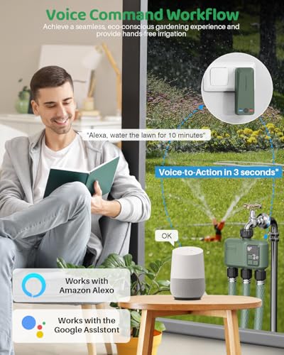 WiFi Water Timer 3 Zone for Garden Hose - size: 3 Outlet