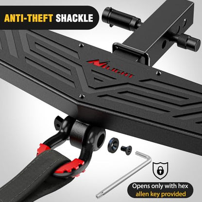 Nilight Hitch Step 2" Receiver Universal with Anti-Theft D-Ring Shackle - color: Hitch Step w/D-Ring Shackle