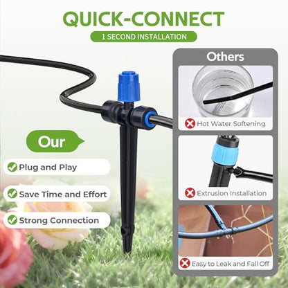 HIRALIY 50FT Vortex Drip Irrigation Kit - size: 50 FT