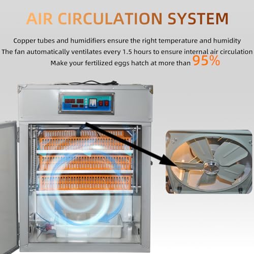 XKV 264 Egg Incubator w/Automatic Egg Turning,Temperature Humidity Control - size: 264 Egg-210L