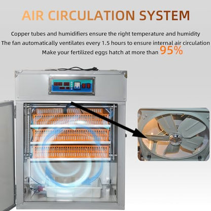 XKV 264 Egg Incubator w/Automatic Egg Turning,Temperature Humidity Control - size: 264 Egg-210L