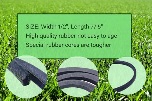 754-04062 954-04062 Deck Drive Belt 1/2" X 77-1/2" for MTD 38 Inch Troy Bilt Bolens 13AM762F765 13AM761F065 Yard Machines 13AC762F729 Murray M1338 Huskee 13A276LF031 Columbia 13AC77GF897 - color: 1/2" X 77-1/2"
