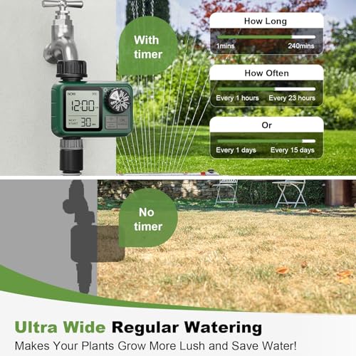 Water Timer for Outdoor Garden Hose, Sprinkler Timer for Garden - style: 1 Outlet