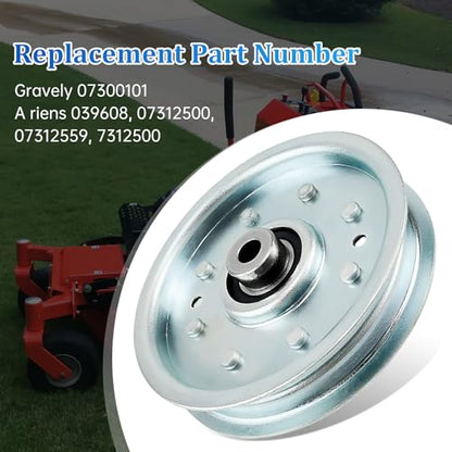 UP2WIN 07300101 Idler Pulley Compatible with A riens Zoom 1540 1634 1640, 07312500 Belt Pulley Compatible with Gravely ZT XL 42 HD 52 Pro-Turn 148 152 160, Replaces 7312500 07312559 039608 - size: 07300101_1pc