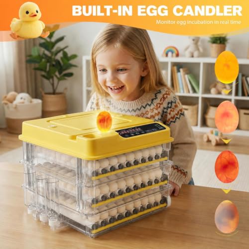 216 Egg Incubator for Hatching Eggs with Auto Turner, Temp Control, Candler - color: 216 Egg