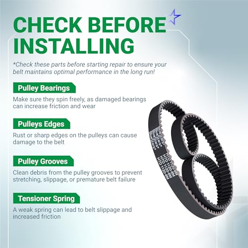 BlueStars 120-3335 Timing Belt 44" x 3/4" - size: 120-3335, style: Aramid Cord