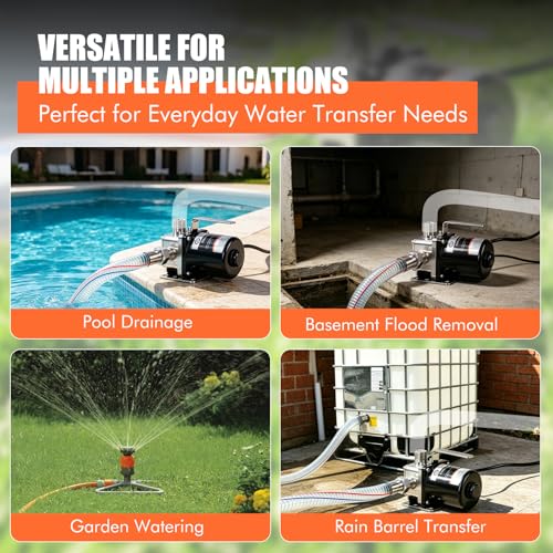 FMCNMech 110V Portable Electric Water Transfer Pump - color: Water Pump With Switch