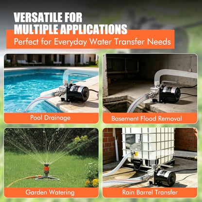 FMCNMech 110V Portable Electric Water Transfer Pump - color: Water Pump With Switch
