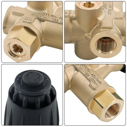 findmall 4500 PSI Pressure Washer Regulator VRT3-310 8GPM 3/8 Inch FNPT Trapped Pressure Unloader Valve