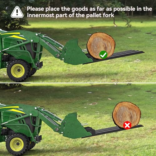 YITAMOTOR 2500lbs Clamp on Debris Forks Fits 48'' Tractor Bucket Loader - size: 4 Debris Forks