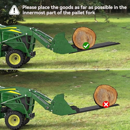 YITAMOTOR 2500lbs Clamp on Debris Forks Fits 48'' Tractor Bucket Loader - size: 4 Debris Forks