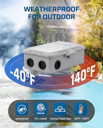 DEWENWILS Matter Pool Pump Timer, Heavy Duty Timer Box - 120VAC 2HP 40A