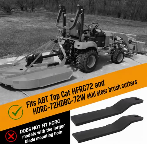 Skid Steer Brush Hog Cutter Blades 12.7mm Thick Spring Steel 2PCS