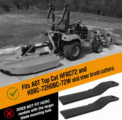 Skid Steer Brush Hog Cutter Blades 12.7mm Thick Spring Steel 2PCS