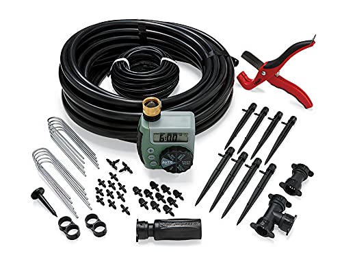 Orbit 69535 Shrub and Flower Bed Drip Kit with Programmable Hose Watering Timer - style: Traditional Timer