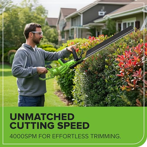 Greenworks 24V 24 in Cordless Hedge Trimmer, Rotating Handle, Tool Only - size: 24 in, style: Tool Only
