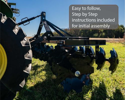 Impact Implements® 72" Disc Plow 3-Point Attachment for Cat-1 Tractors - size: CAT 1 Disc Plow
