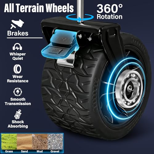 Collapsible Wagon Cart, Folding Cart with 600LBS Capacity, Black - color: Upgraded_600lbs