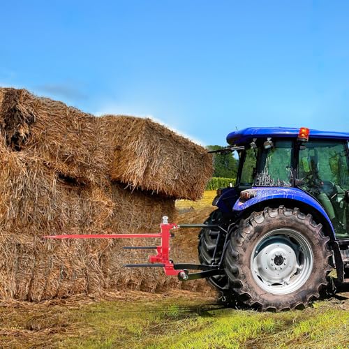 3 Point Hay Spear Tractor Hitch Receiver Gooseneck Ball Drawbar