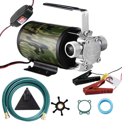 TIGEROAR 12V Water Pump 330 GPH Utility Pump for Vehicle Water Transferring